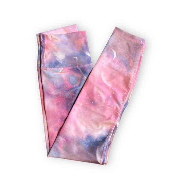 Wildfox Leggings High Waist 5/8 Ankle Length Compression Crop Cosmic Cloud - Picture 4 of 9